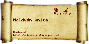 Moldván Anita névjegykártya