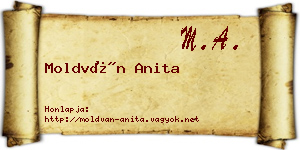 Moldván Anita névjegykártya